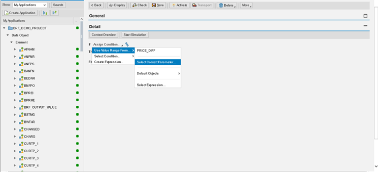 Figure 11 — Assign conditions for rule RULE_PO_REL_ABC