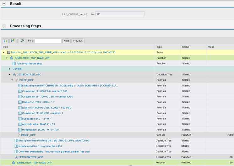 Figure 23 — Any identified errors are highlighted in the results